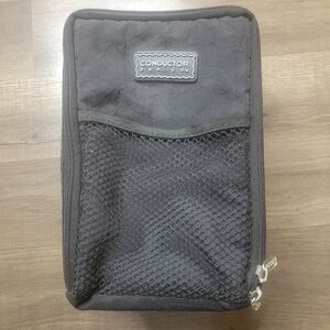 Vintage Conductor Series 12 CD Compact Disc Zippered Case Carry Bag Black Tote